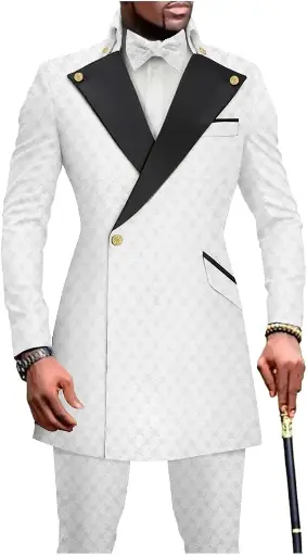 Africain pour Hommes Ensemble 2 Pièces Dashiki Traditionnel Ensemble 2 Pièces pour Fête De Mariage Coupe Slim Costume Vêtements À La Mode Survêtement